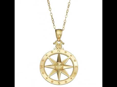 Buy Gold Compass Necklace 55cm/22inches for Men and Women Online in India -  Etsy