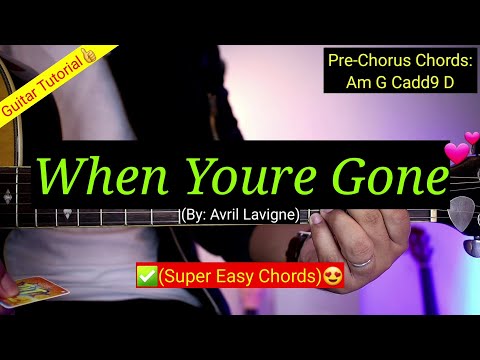 When Youre Gone - Avril Lavigne (Super Easy Chords)😍 | Guitar Tutorial