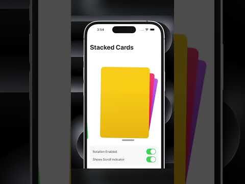 Stacked Cards Effect using #swiftui for #ios 17 in #xcode 15 thumbnail