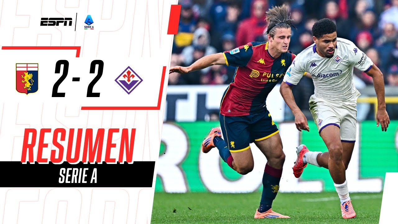 GENOA Y FIORE EMPATARON EN UN PARTIDAZO POR EL DESCENSO | Genoa 2-2 Fiorentina | RESUMEN