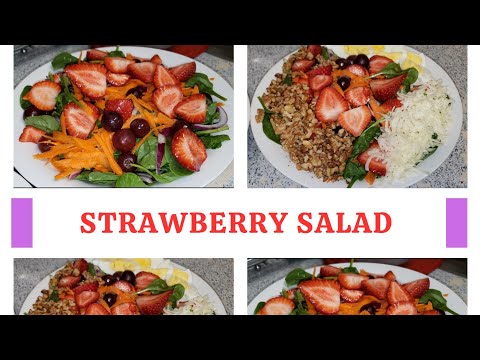 MOUTHWATERING STRAWBERRY SPINACH SALAD ( AMERICAN DISH)