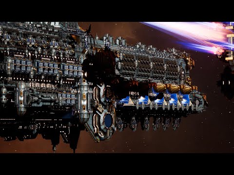 Imperial Navy vs Tau Merchant Fleet - Skalgrim Mod - Massive Battle - Battlefleet Gothic Armada 2