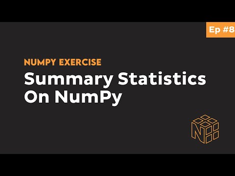 Numpy Descriptive Statistics Beginner Python Numpy Exercises 8