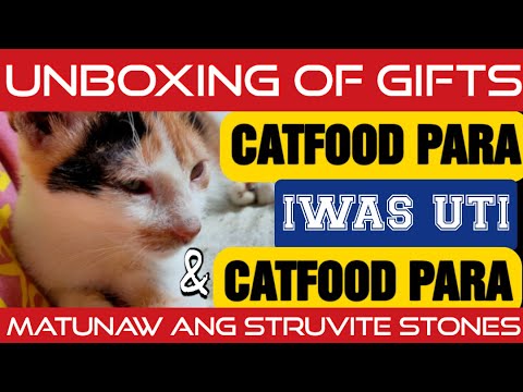 Unboxing of gifts for the cats | Food para iwas UTI due to blockage and food to treat blockage
