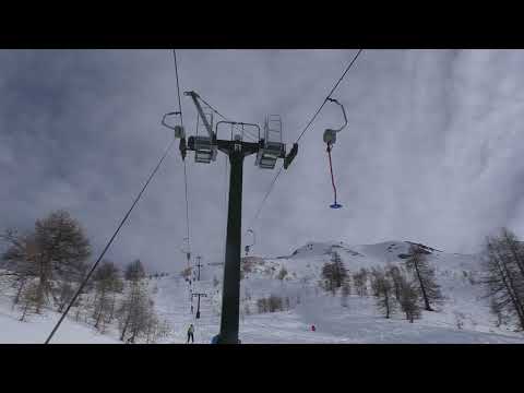 (21/01/2023) Risalita integrale skilift Leitner "Vallon Cros" - Bardonecchia (TO)