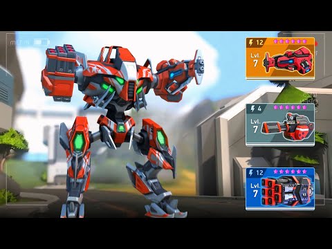 Hemlock with Auto Cannon 4, Rocket Mortar 12, Chain Gun 12 - Mech Arena