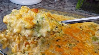BROCCOLI CHEESE RICE CASSEROLE | Creamy Broccoli Cheese Rice Casserole Recipe
