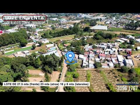Lote en #venta en Aldea El Cuntic, #Zaragoza #Chimaltenango - #drone
