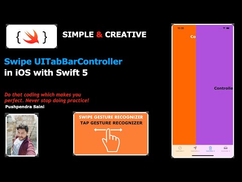 Swipe UITabBarController in iOS with swift 5
