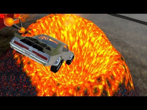 BeamNG.drive - Jumping In Volcano High Speed Crashes