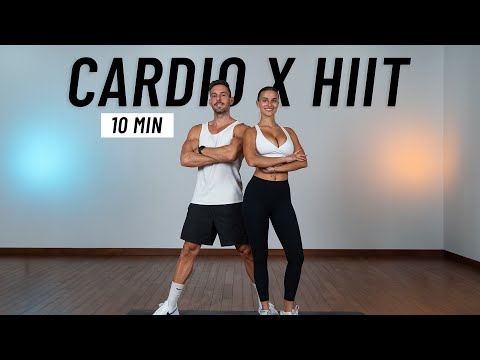 10 MIN INTENSE HIIT WORKOUT - ALL STANDING - Full Body, No Equipment, No Repeats