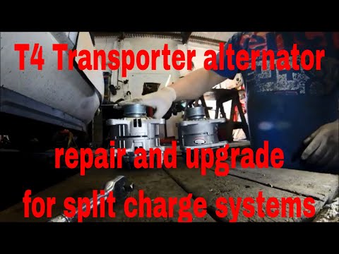 vw t4 transporter restorations 2.5td how to fit replace a bigger alternator 90amp to 120amp ep1