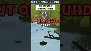 New Disc Golf Valley Course Playthrough Maple Hill Hole 5 #dgpt #discgolf #discgolfvalley #shorts