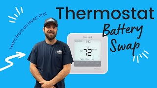 How to Change Batteries on a Thermostat (Honeywell T6 Pro Series) (DIY)