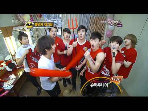 100611 KBS2 Music Bank - SJ in Waiting room