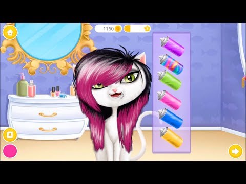 Cat Hair Salon Birthday Party - Pet Haircut Care Games For Baby Girls