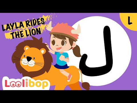 LAYLA RIDES THE LION SONG | HOW TO PRONOUNCE THE LETTER ل | MY 3-YEAR OLD LEARNING ARABIC | LOOLIBOP