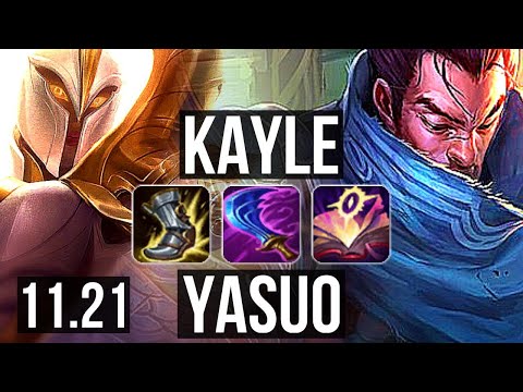 KAYLE vs YASUO (MID) | 2.1M mastery, 12/2/8, Legendary | EUW Diamond | 11.21