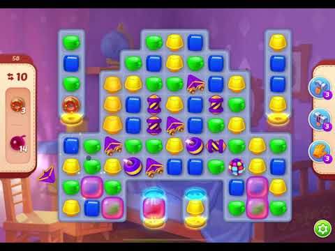 HomeScapes Level 58 no boosters (15 moves)