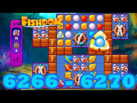 Fishdom Level 6266 - 6270 HD Walkthrough | 3 match puzzle | gameplay | android | 6267 | 6268 | 6269