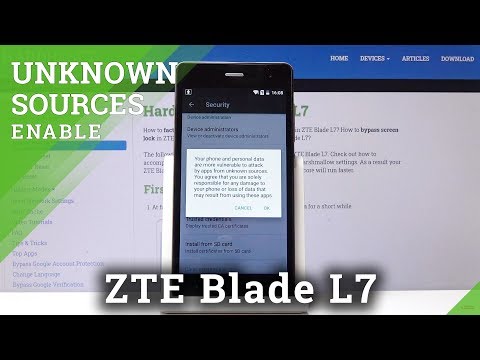 How to Activate Unknown Sources in ZTE Blade L7 – Allow App Installation