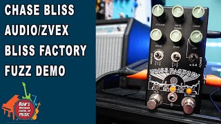 Video thumbnail for Chase Bliss Audio Bliss Factory Zvex Collab Fuzz Pedal Demo by Rob's School of Music