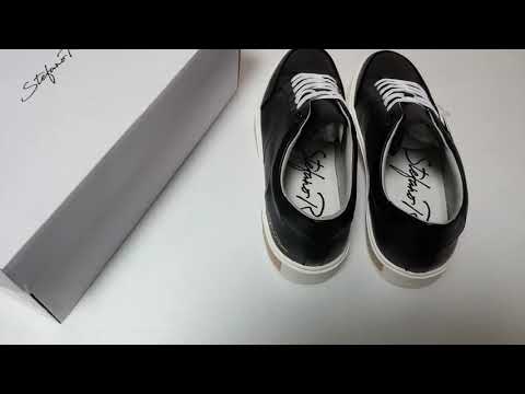 #263. Stefanorossi Men's Lace-Up Leather Sneakers / 레이스업 남자 소가죽 스니커즈