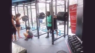 Heavy Back Squat 435 lbs  197 kg Body weight of 162 lbs  74 kg
