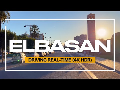 ELBASAN, ALBANIA - DRIVING REAL-TIME WITH SUBTITLE CC【4K-HDR】