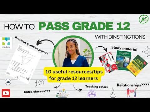 How to PASS GRADE 12 WITH DISTINCTIONS | 10 useful resources/tips for grade 12 | matric tips