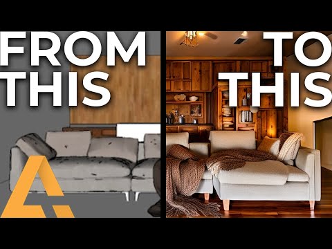 Using AI to make SketchUp Renderings FAST (Interior Design)