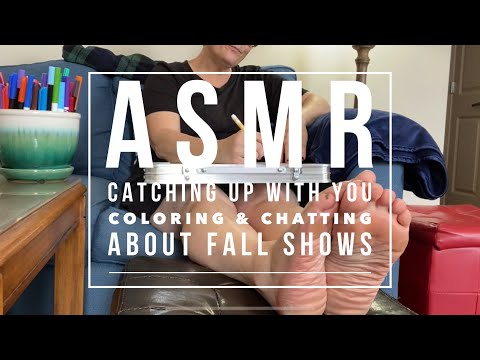 ASMR CATCHING UP WITH YOU COLORING🧡🖤❤️💚CHATTING ABOUT FALL SHOWS STARTING