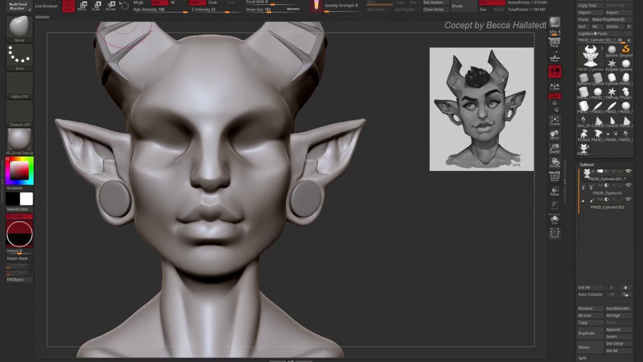 Head study #2  - Timelapse