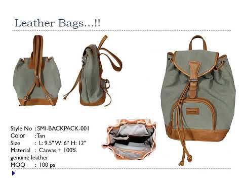 Leather backpacks bags, bag capacity: 2 kg
