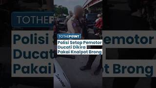 Viral Video Polisi Menyetop Pemotor Ducati Pakai Knalpot Brong di Lampu Merah: Oh Tak Kira Modifan