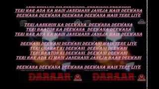 Deewana Deewana Main Tere Liye From 1996 Movie Daraar Full Karaoke Version With Lyrics