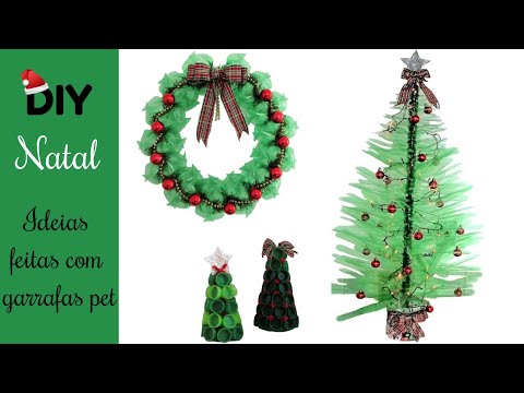 Decoração de Natal - Ideias feitas com garrafas pet - Faça você mesmo - DIY Especial de Natal