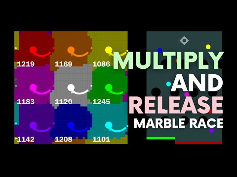 Multiply and Release - 9 Colors - Algodoo Marble Race