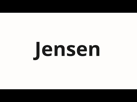 How to pronounce Jensen