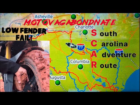 Thumbnail for MotoVagabondNate: S.C.A.R. South Carolina Adventure Route on BMW G310GS. My low fender fail! by BMW G310GS