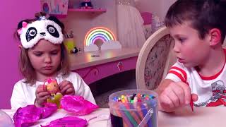 Макс и Катя САМИ СНЯЛИ ЧЕЛЛЕНДЖ Три Маркера / Катя против Макса / 3 marker challenge kids edition