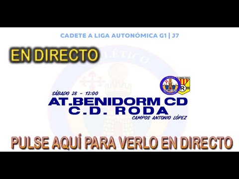 CADETE AUTONÓMICO AT. BENIDORM - C.D. RODA