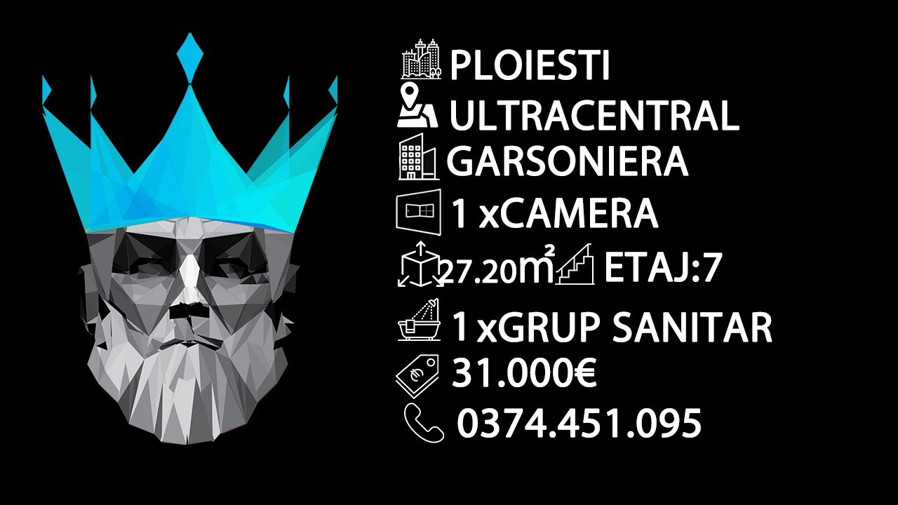 Tur video Ultracentral | Garsoniera | Decomandat | Etaj 7 | AC | Vedere Panoramica
