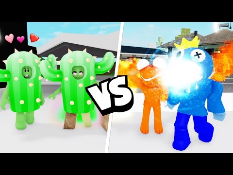 CACTUS VS RAINBOW FRIENDS ULTIME ... ! BROOKHAVEN - ROBLOX