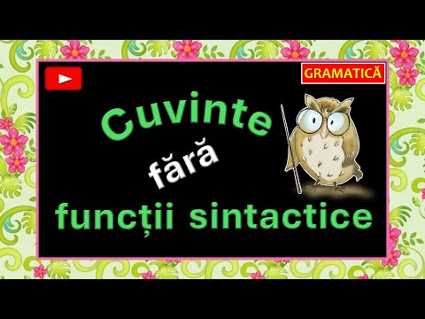 Cuvinte fără funcții sintactice