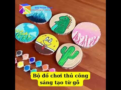 Bộ đồ chơi thủ công sáng tạo từ gỗ giúp bé vui chơi và sáng tạo nghệ thuật, phát huy trí tưởng tượng, đồ chơi handmade, diy cho trẻ - BAO NGON TOYS - DG311