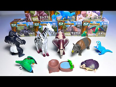 NEW WILD ANIMALS - Takara Tomy Gorilla, Giraffe, Elephant, Rhinoceros, Otter, Parrot, Hedgehog