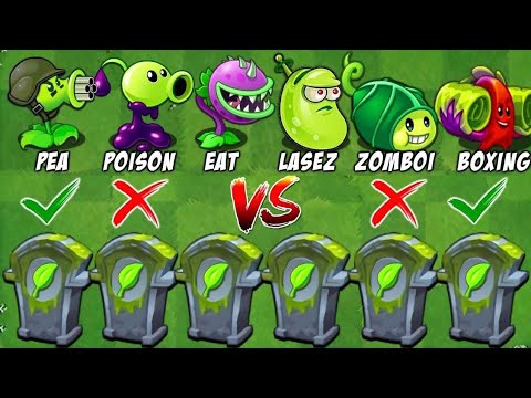 PvZ 2 - All Plants using *3 BOOSTER VS Arena Gravestone