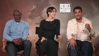 Rebel Moon 2 Stars Djimon Hounsou, Staz Nair, & Elise Duffy On Zack Snyder Action Sequences, More
