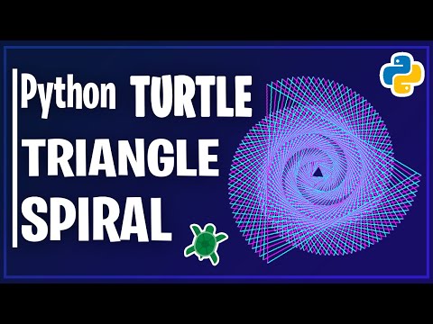 How To Draw Triangle Spiral Using Python Turtle Python Turtle Graphics Tutorial Turtle Design